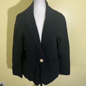 J. Crew Black Blazer with Gold Button